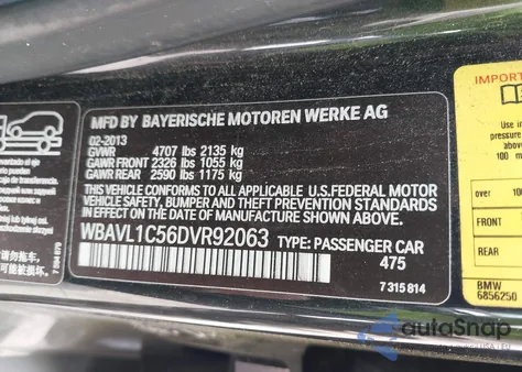 2013 BMW X1 xDrive28I from USA, damaged, VIN WBAVL1C56DVR92063